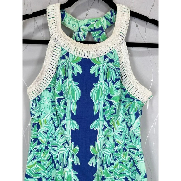 Lilly Pulitzer Blue Green Tropical Cotton Sheath Dress $218 - Picture 6 of 14